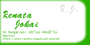 renata jokai business card